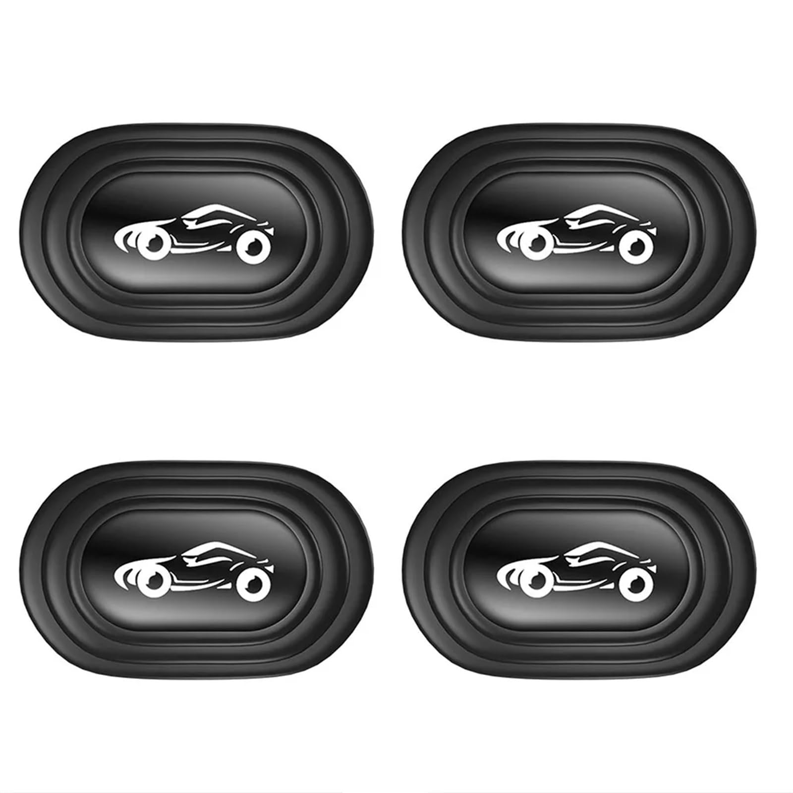 Auto Innen Zubehör 1/4PCS Auto Stamm Schalldämmung Pad Universal Auto Tür Schock Absorbieren Dichtung Für Stoßfest Verdickung Kissen Aufkleber Auto Innenraum Zubehör(4PCS B) von BOHHO