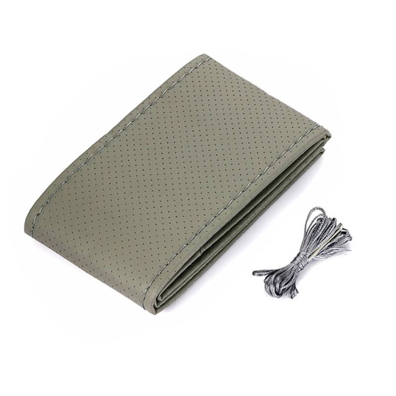 Auto Innen Zubehör Auto Lenkrad Abdeckung Nadeln Und Geflecht Faden Leder Auto Abdeckungen Suite 3 Farbe DIY Textur Weiche Auto Zubehör Auto Innenraum Zubehör(Gray) von BOHHO