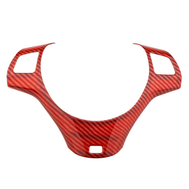 Auto Innen Zubehör Für 3 Serie E90 E92 E93 2005-2012 Carbon Faser Stil Auto Innen Lenkrad Dekoration Abdeckung Trim Formteile Auto Innenraum Zubehör(Red) von BOHHO