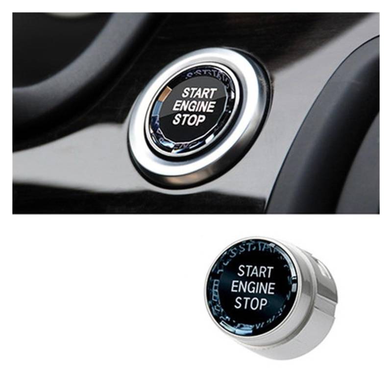 Auto Innen Zubehör Für 5 6 7 Serie F10 F11 F12 F01 F02 2009-2013 Auto Kristall Stil Motor Start Stop Schalter Zündung Taste Trim Abdeckung Ersetzen Auto Innenraum Zubehör(Silber) von BOHHO