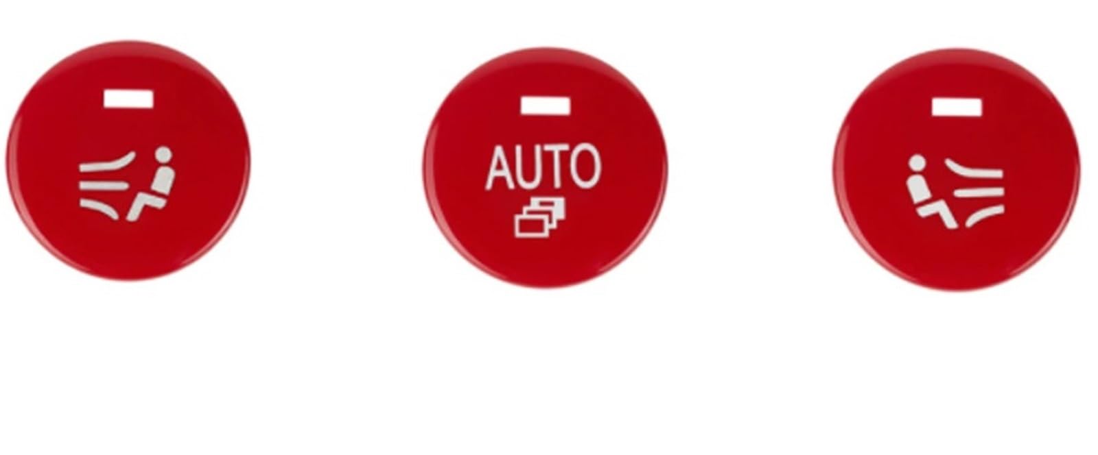 Auto Innen Zubehör Für 5 Series E60 E61 2008-2010 Auto Innen Klimaanlage Panel Schalter Taste Knopf Abdeckung Klima Control Knopf Kappe Ersatz Auto Innenraum Zubehör(Red) von BOHHO