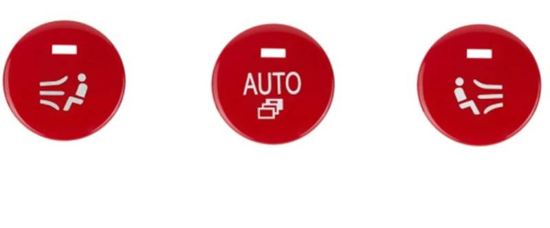 Auto Innen Zubehör Für 5 Series E60 E61 2008-2010 Auto Innen Klimaanlage Panel Schalter Taste Knopf Abdeckung Klima Control Knopf Kappe Ersatz Auto Innenraum Zubehör(Red) von BOHHO