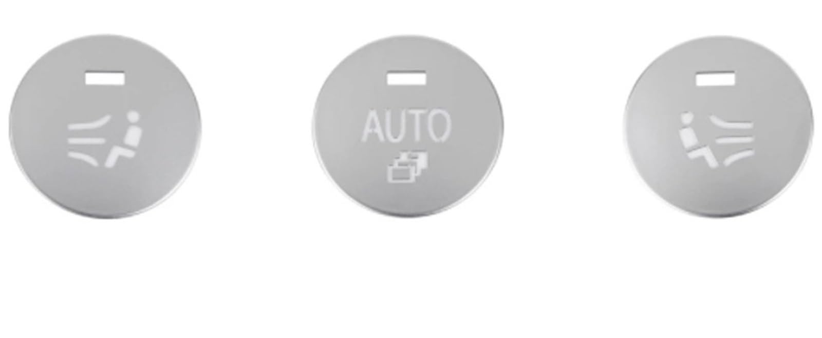 Auto Innen Zubehör Für 5 Series E60 E61 2008-2010 Auto Innen Klimaanlage Panel Schalter Taste Knopf Abdeckung Klima Control Knopf Kappe Ersatz Auto Innenraum Zubehör(Silber) von BOHHO