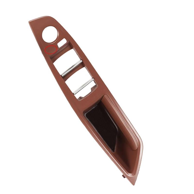 Auto Innen Zubehör Für 5 Series F10 F11 Beige Schwarz Auto Innen Tür Griff Panel Pull Trim Abdeckung Links Hand Stick LHD Auto Innenraum Zubehör(Red Brown-LHD) von BOHHO