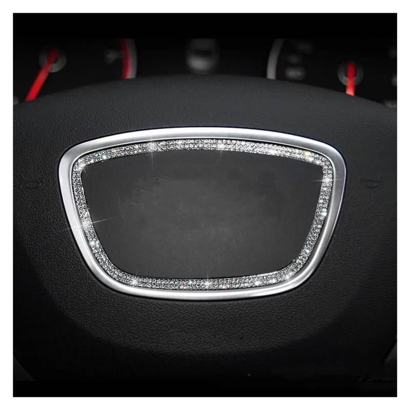 Auto Innen Zubehör Für A3 A4 A5 A6 A7 A8 Q3 Q5 Q7 Q8 A1 B9 C7 A6L S3 S5 S7 TT Auto Lenkrad Emblem Ring Trim Diamant Aufkleber Innen Auto Innenraum Zubehör(Trapezoid) von BOHHO