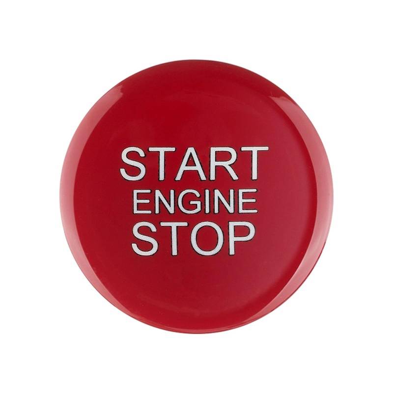 Auto Innen Zubehör Für Alfa Für Romeo Für Giulia Für Stelvio 2017-2019 Auto Motor Start Stop Taste Abdeckung Zündung Schalter Push Button Cap Ersetzen Auto Innenraum Zubehör(Red) von BOHHO