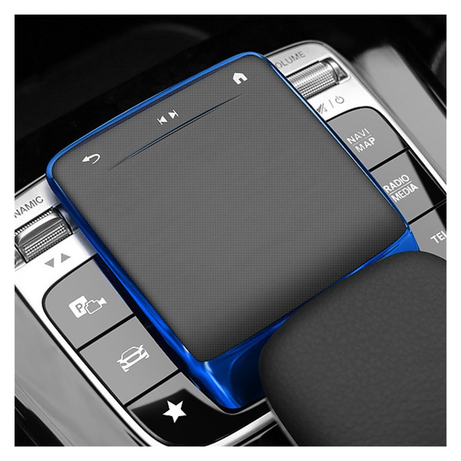 Auto Innen Zubehör Für Benz AB Für CLA Für GLE Für GLS Für GLB Klasse W177 W247 C118 W167 Auto Zubehör TPU Center Control Maus Screen Protector Abdeckung Auto Innenraum Zubehör(Blue) von BOHHO