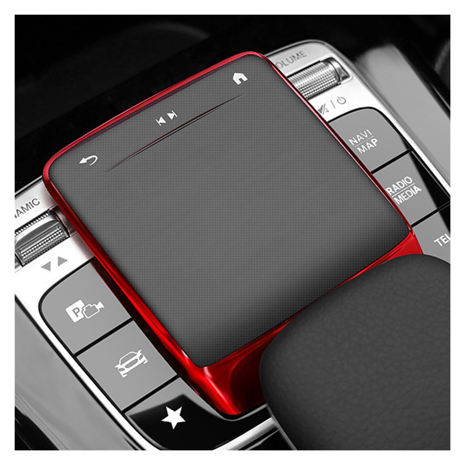 Auto Innen Zubehör Für Benz AB Für CLA Für GLE Für GLS Für GLB Klasse W177 W247 C118 W167 Auto Zubehör TPU Center Control Maus Screen Protector Abdeckung Auto Innenraum Zubehör(Red) von BOHHO