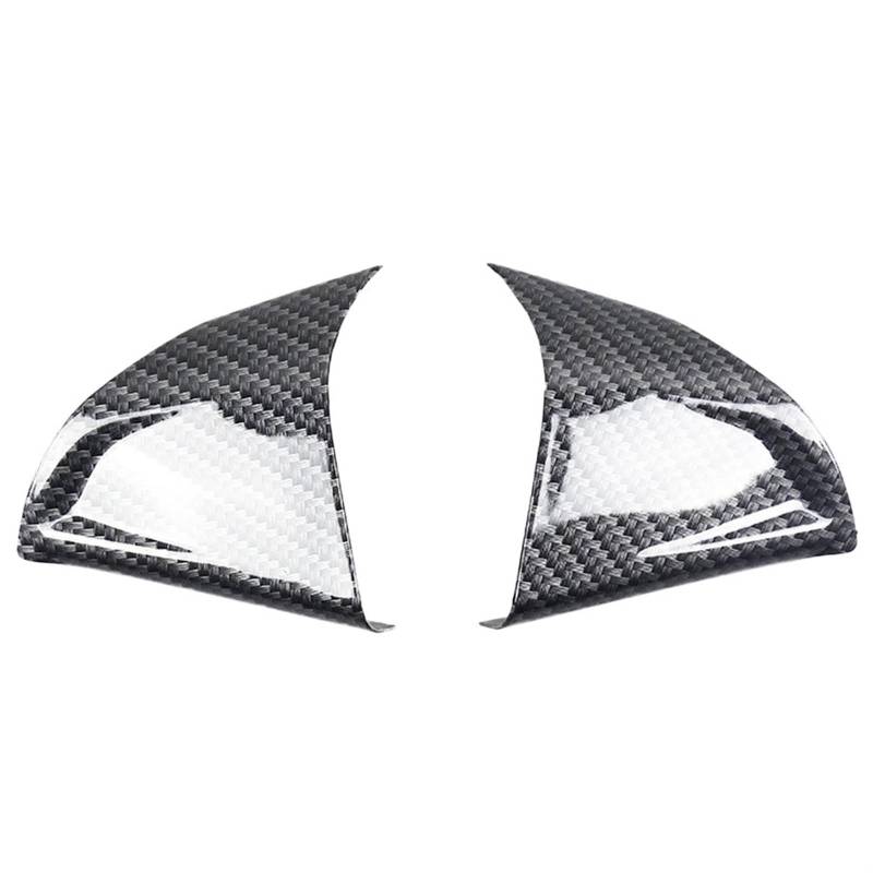 Auto Innen Zubehör Für Chevrolet Für Cruze Limousine Fließheck 2009-2015 Auto Chrom Lenkrad Schutzhülle Trim Aufkleber Zubehör 2PCS Auto Innenraum Zubehör(A Carbon fiber) von BOHHO