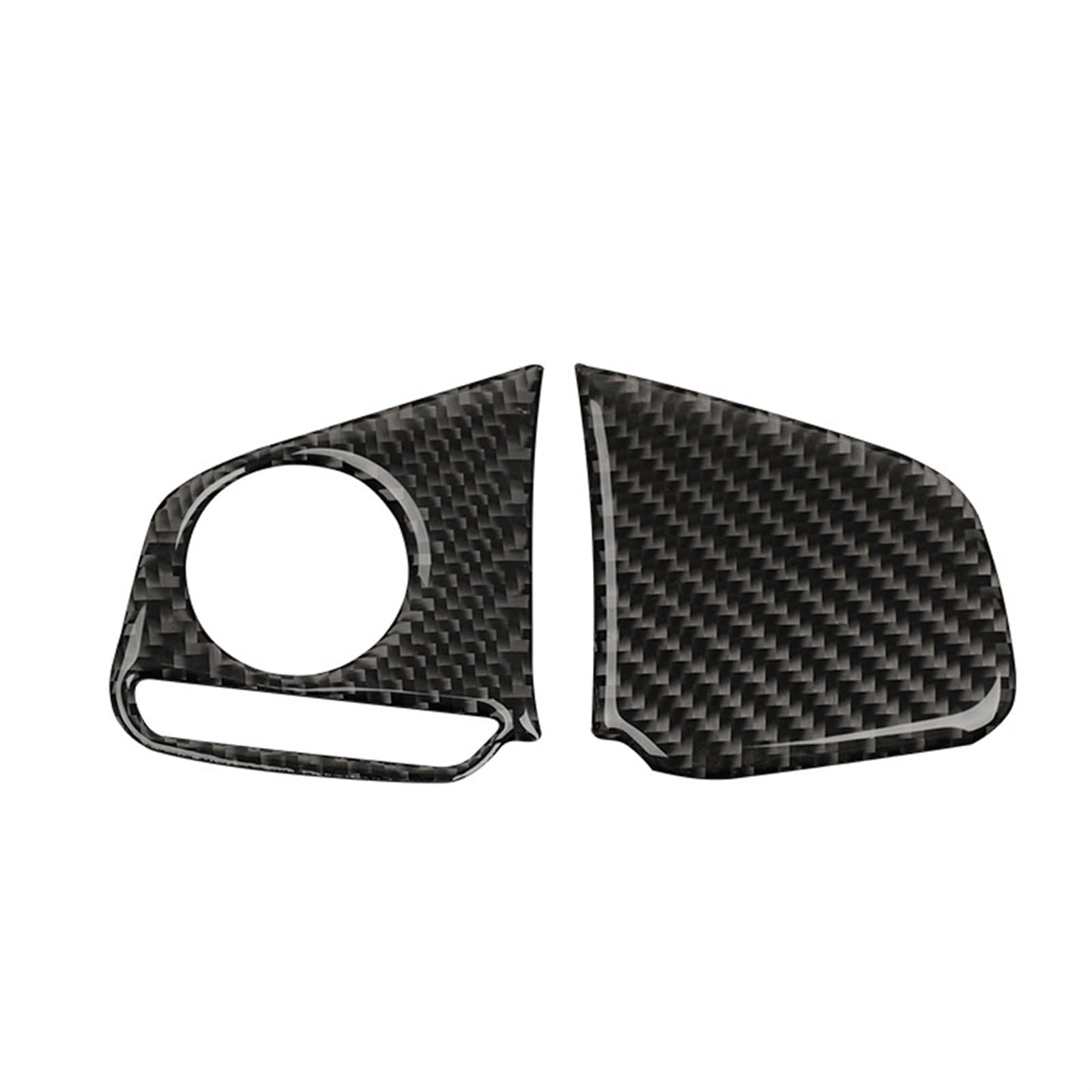 Auto Innen Zubehör Für Civic 10th Gen 2016 2017 2018 2019 Auto Styling Carbon Fiber Lenkrad Panel Abdeckung Trim Auto Zubehör 2PCS Auto Innenraum Zubehör(Low) von BOHHO