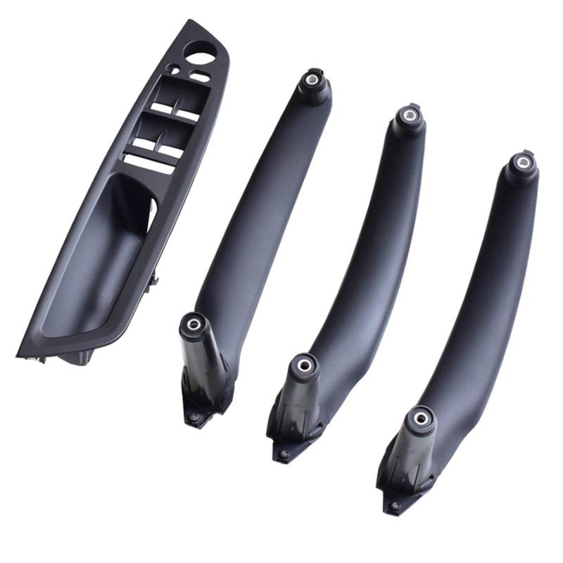 Auto Innen Zubehör Für E70 E71 X5 X6 2007-2014 Armlehne Auto Vorne Links Fahrersitz LHD Innen Türgriff Innere Panel Pull Trim Abdeckung Auto Innenraum Zubehör(Black-4pcs) von BOHHO