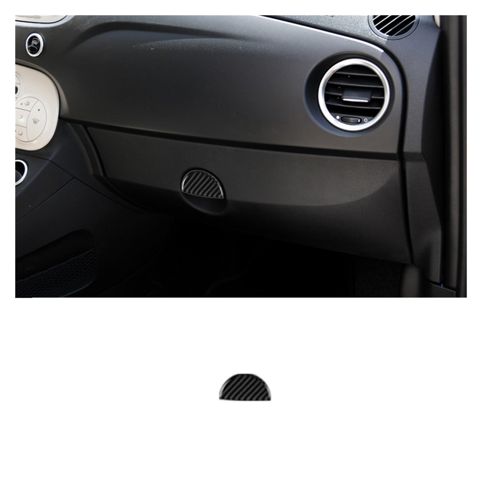 Auto Innen Zubehör Für Fiat 500 2012-2015 Auto Handschuhfach Panel Aufkleber Innen Dekorative Trim Carbon Faser Auto Innenraum Zubehör(C) von BOHHO