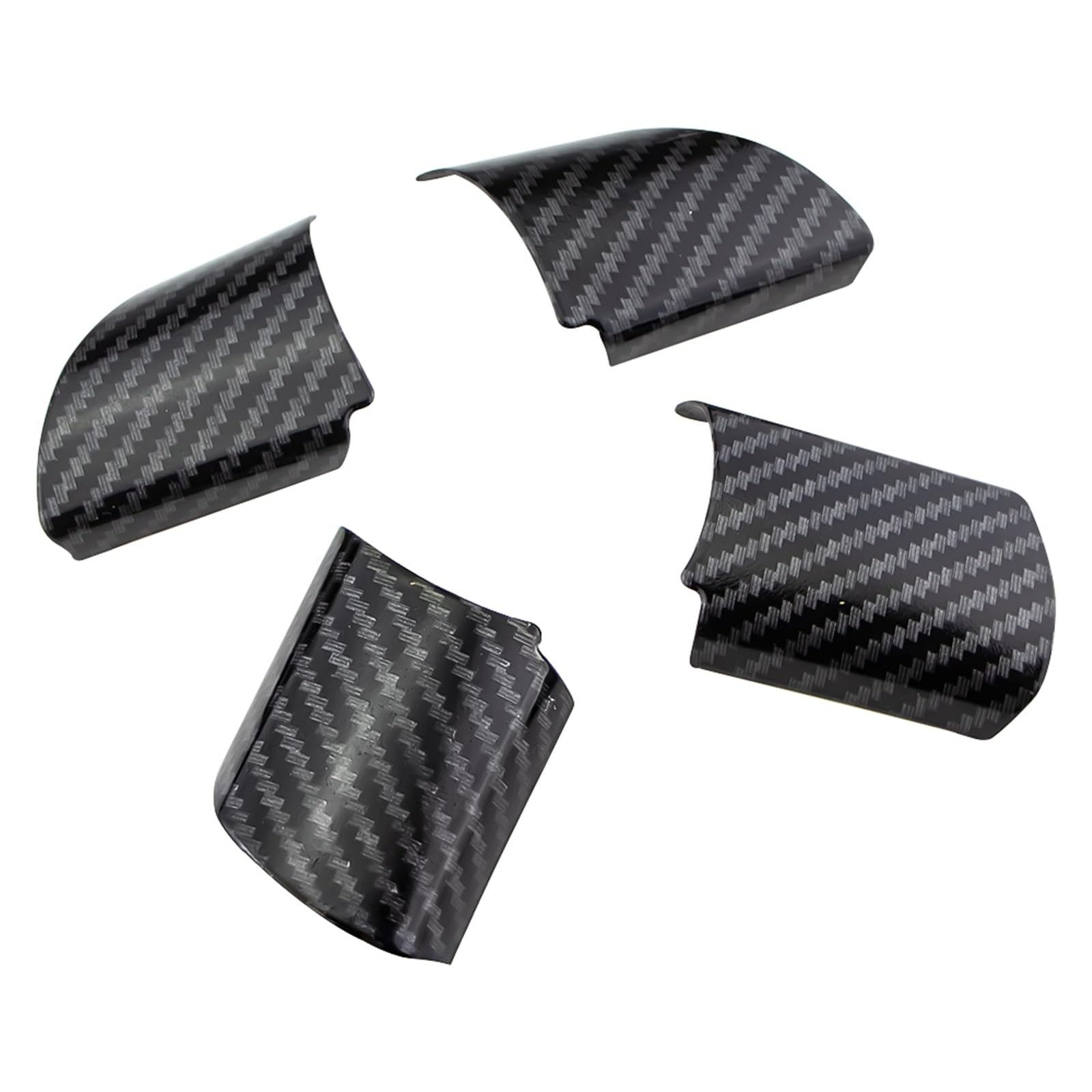 Auto Innen Zubehör Für Ford Für Focus 2 MK2 2005-2011 Auto-Styling Aufkleber 4 Teile/satz Zubehör Innen Auto Lenkrad Panel Abdeckung Trim Aufkleber Auto Innenraum Zubehör(Carbonfiber black) von BOHHO