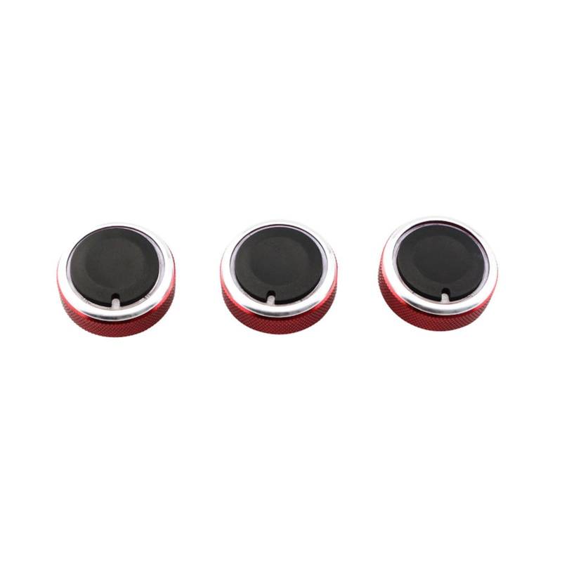 Auto Innen Zubehör Für Ford Für Focus 2 MK2 Für Focus 3 MK3 AC Knob Auto Klimaanlage Wärme Control Schalter Knopf 3pcs Auto Innenraum Zubehör(Red) von BOHHO