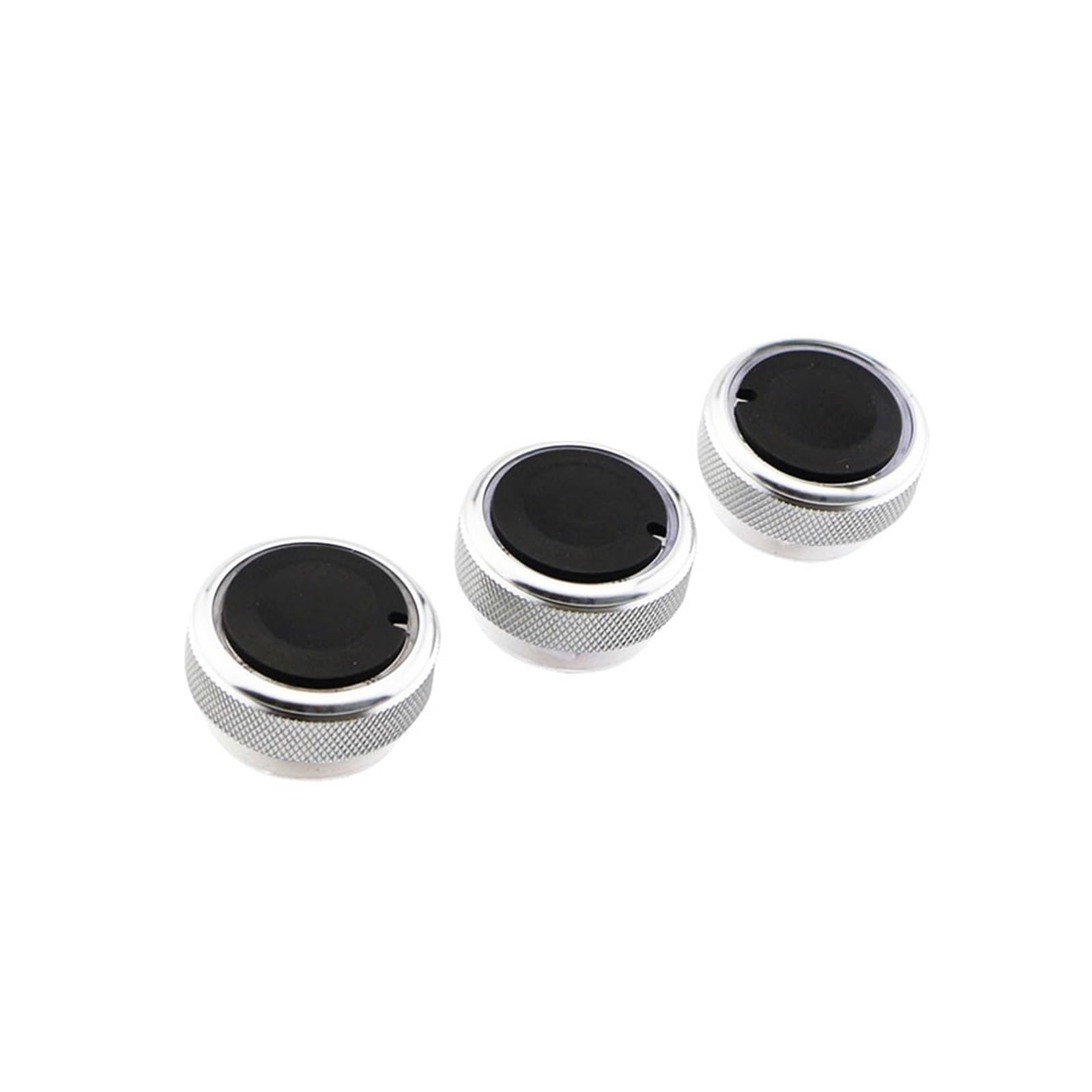 Auto Innen Zubehör Für Ford Für Focus 2 MK2 Für Focus 3 MK3 AC Knob Auto Klimaanlage Wärme Control Schalter Knopf 3pcs Auto Innenraum Zubehör(Silber) von BOHHO