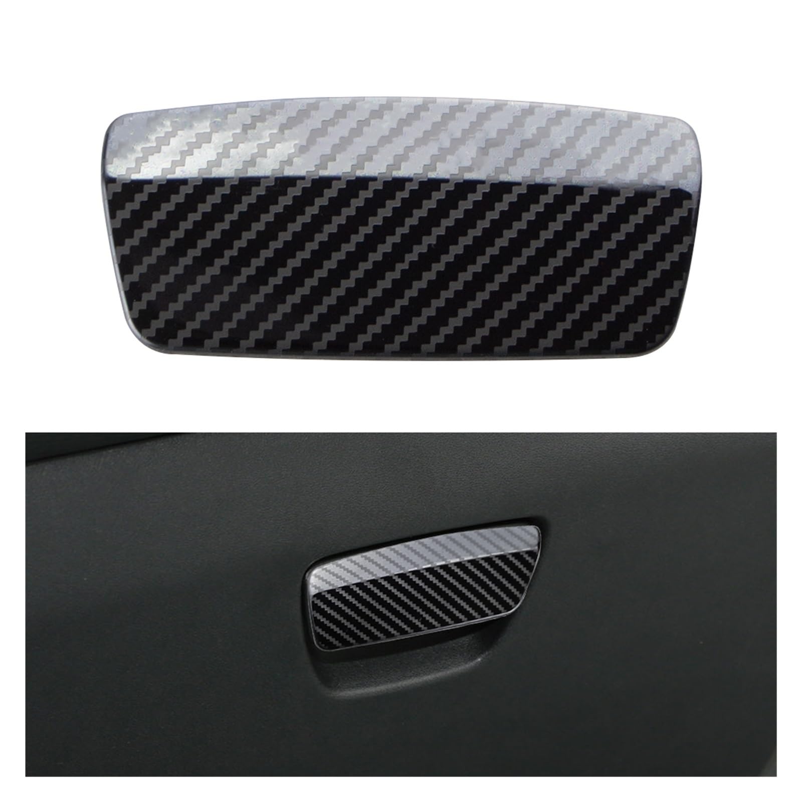 Auto Innen Zubehör Für Peugeot 2008 208 2014-2019 Auto Handschuhfach Griff Abdeckung Handschuhfach Griff Dekoration Trim Aufkleber Zubehör Auto Innenraum Zubehör(Carbon fiber) von BOHHO