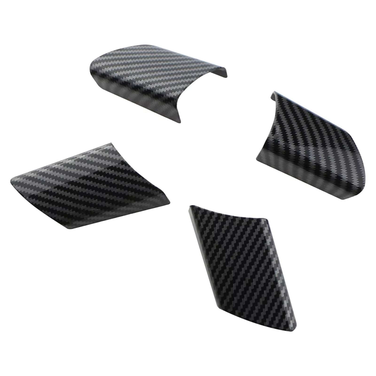 Auto Innen Zubehör Für VW Für POLO 2003-2007 Für Fox 2004-2007 Carbon Fiber Lenkrad Panel Abdeckung Pailletten Auto Aufkleber 4 Teile/satz Auto Innenraum Zubehör von BOHHO