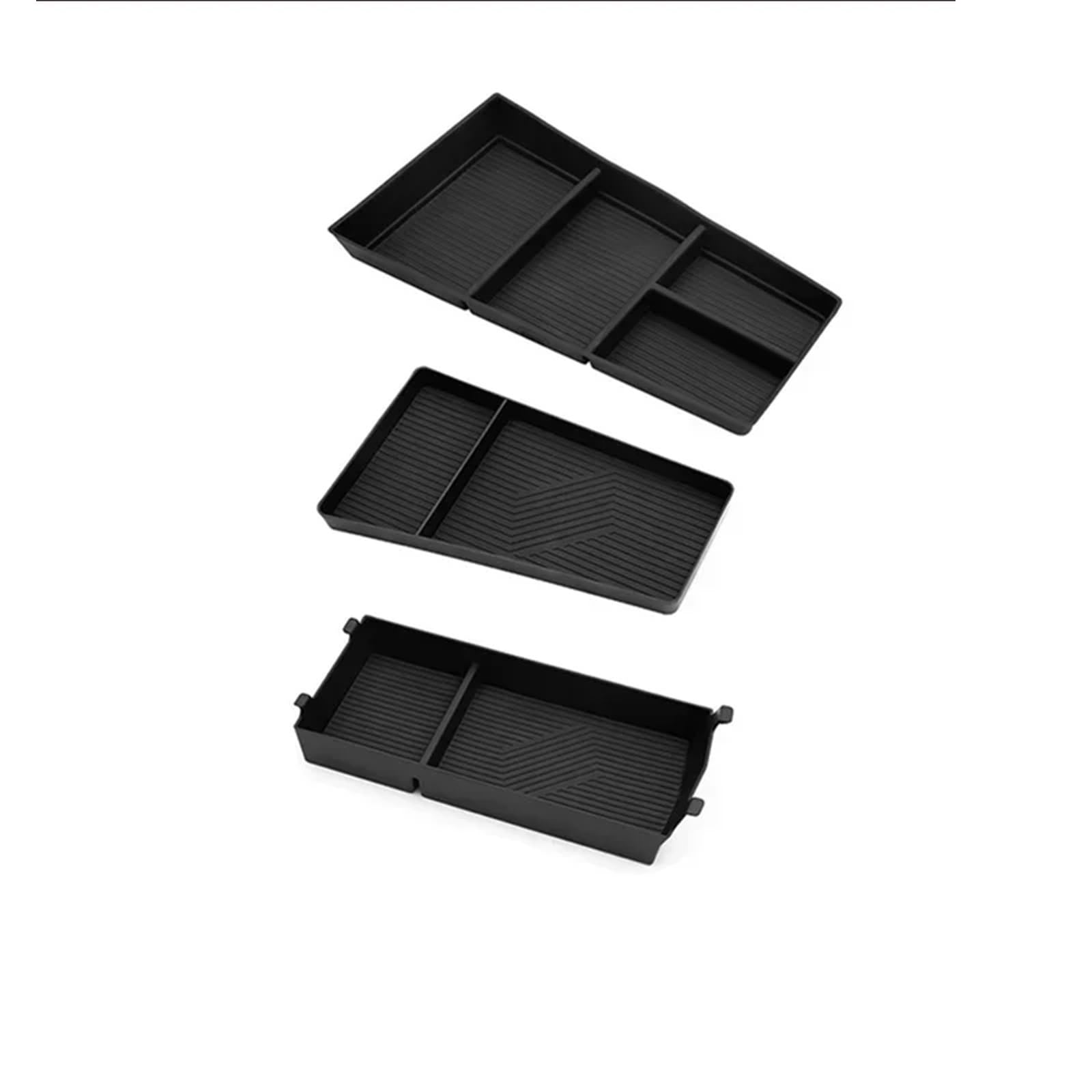 Auto Innen Zubehör Für VW Für Tiguan L Pro 2024-Pre Konsole Auto Armlehne Zentrale Lagerung Box Center Container Handschuh Organizer Fall Aufkleber Auto Innenraum Zubehör(3Pcs) von BOHHO