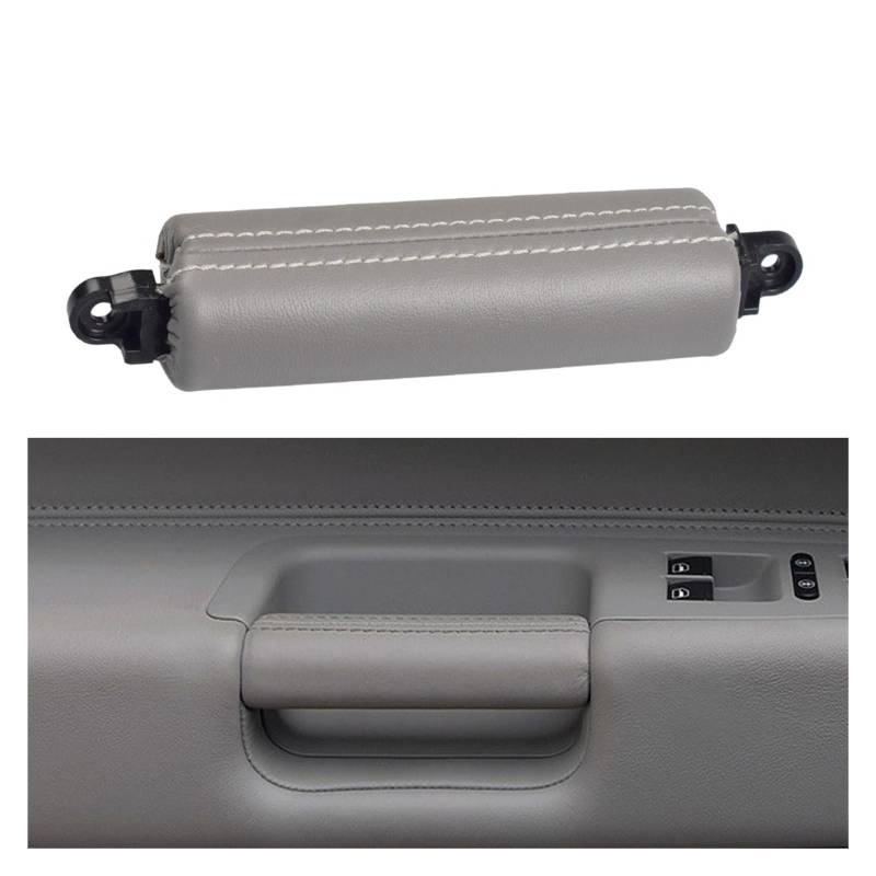 Auto Innen Zubehör Für VW Für Touareg 2003-2010 Auto Innentür Links Rechts Hand Fahrer Leder Pull Griff Auto Innenraum Zubehör(Gray) von BOHHO