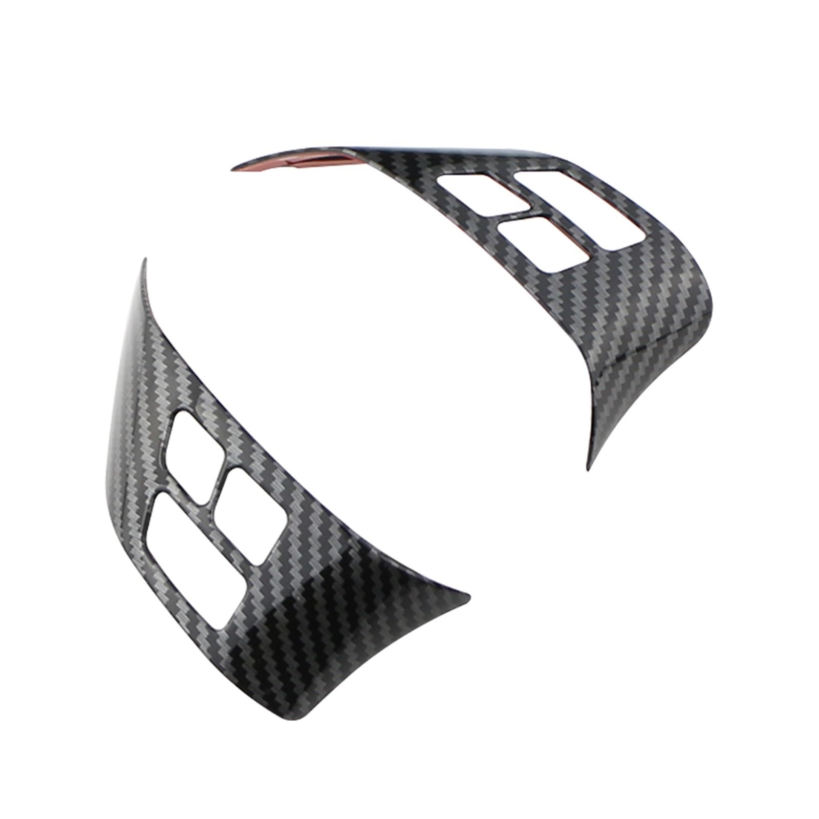 Auto Innen Zubehör Für X1 E84 3 Serie E90 2010-2013 Carbon Fiber Lenkrad Schalter Taste Rahmen Abdeckung Aufkleber Trim Auto Styling Auto Innenraum Zubehör(2Pcs) von BOHHO