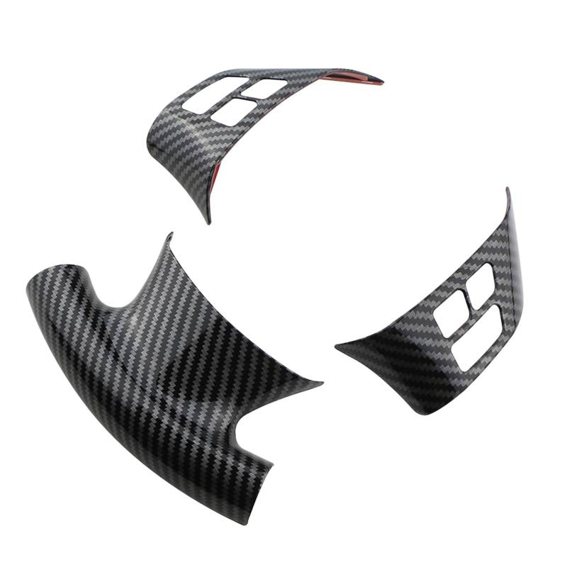 Auto Innen Zubehör Für X1 E84 3 Serie E90 2010-2013 Carbon Fiber Lenkrad Schalter Taste Rahmen Abdeckung Aufkleber Trim Auto Styling Auto Innenraum Zubehör(3Pcs) von BOHHO