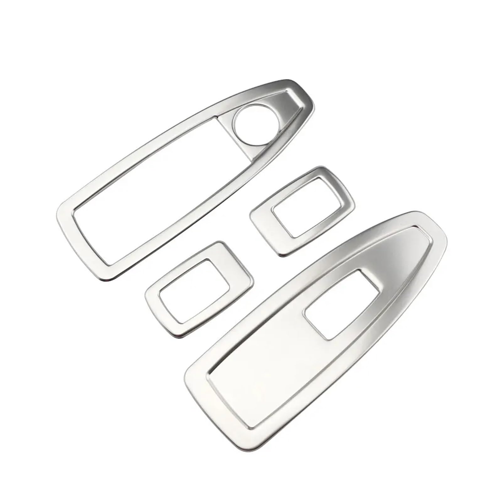 Auto Innen Zubehör Für X1 F48 2016-2020 ABS Auto Türgriff Halter Fensterheber Schalter Taste Control Panel Abdeckung Trim Zubehör 4Pcs Auto Innenraum Zubehör(Stainless Steel) von BOHHO