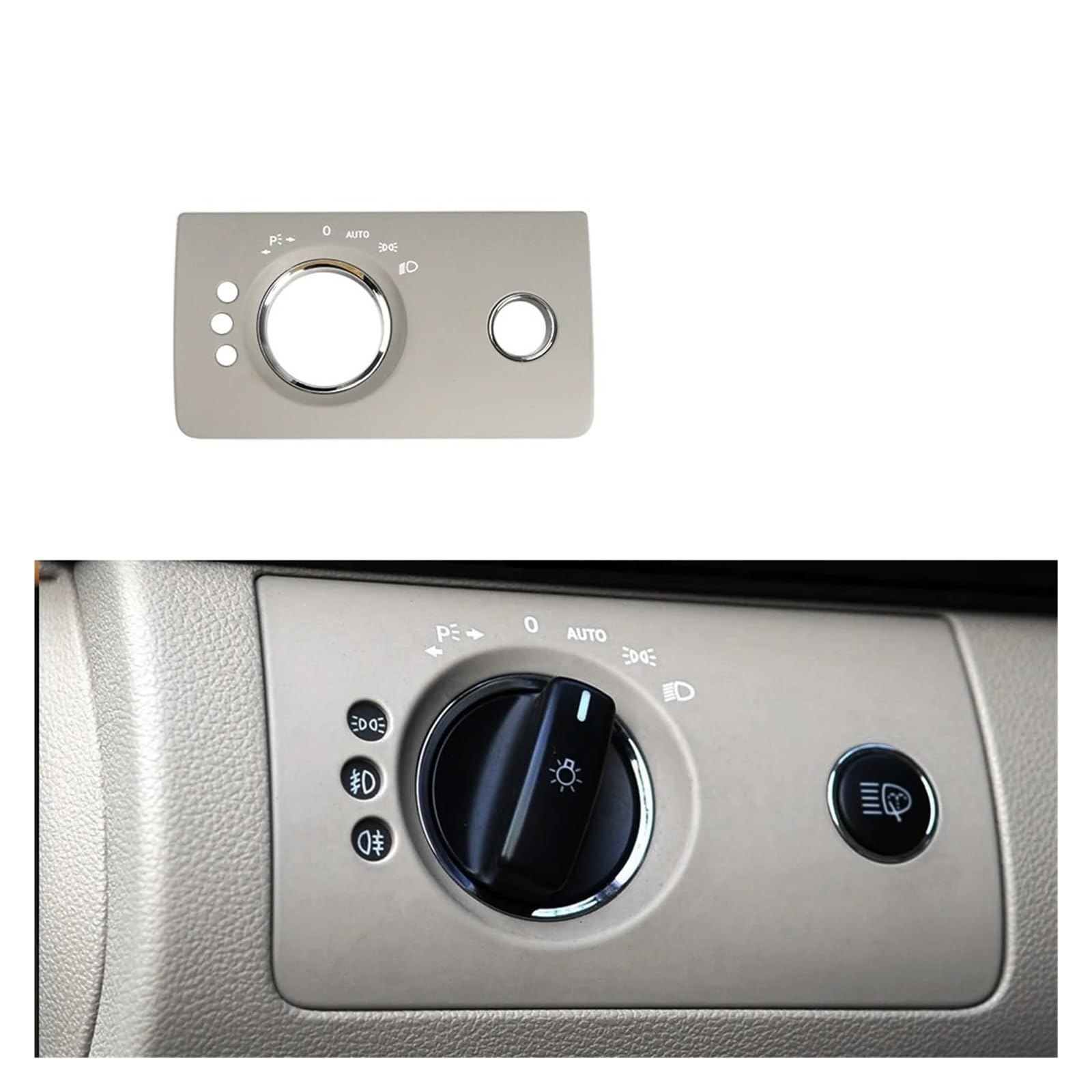 Auto Interieur Zubehör Für Benz ML GL W164 2005-2011 LHD Innen Auto Armaturenbrett Scheinwerfer Kopf Lampe Schalter Reparatur Abdeckung Panel Trim 1645450304 Autozubehör(Model C Gray) von BOHHO