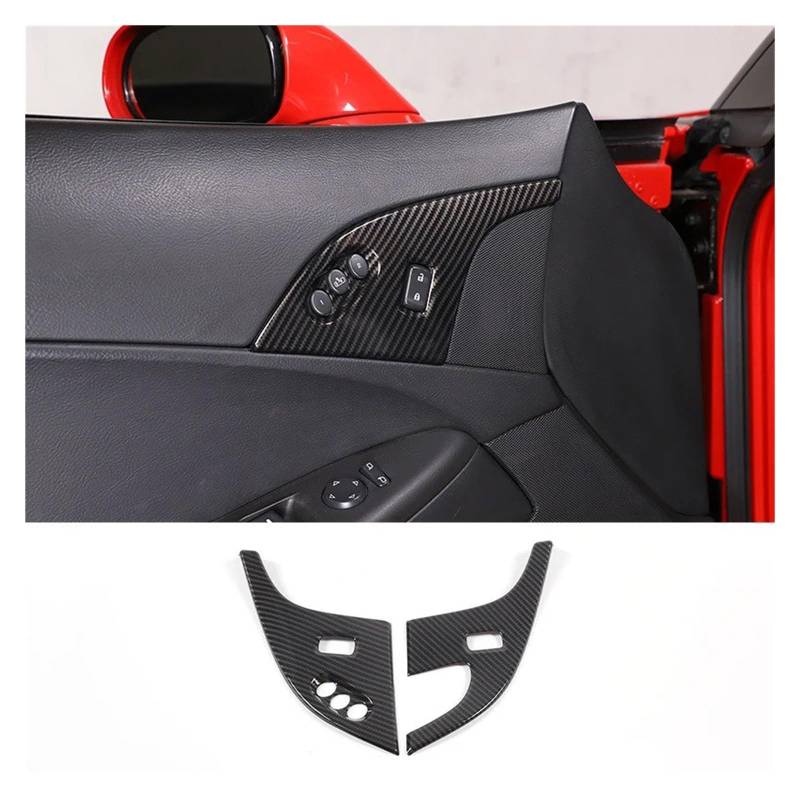 Auto Interieur Zubehör Für Chevrolet Für Corvette C6 2005-2013 Autoglas Liftrahmen Armlehne Box Schutzhülle Aufkleber Autozubehör Autozubehör(E) von BOHHO