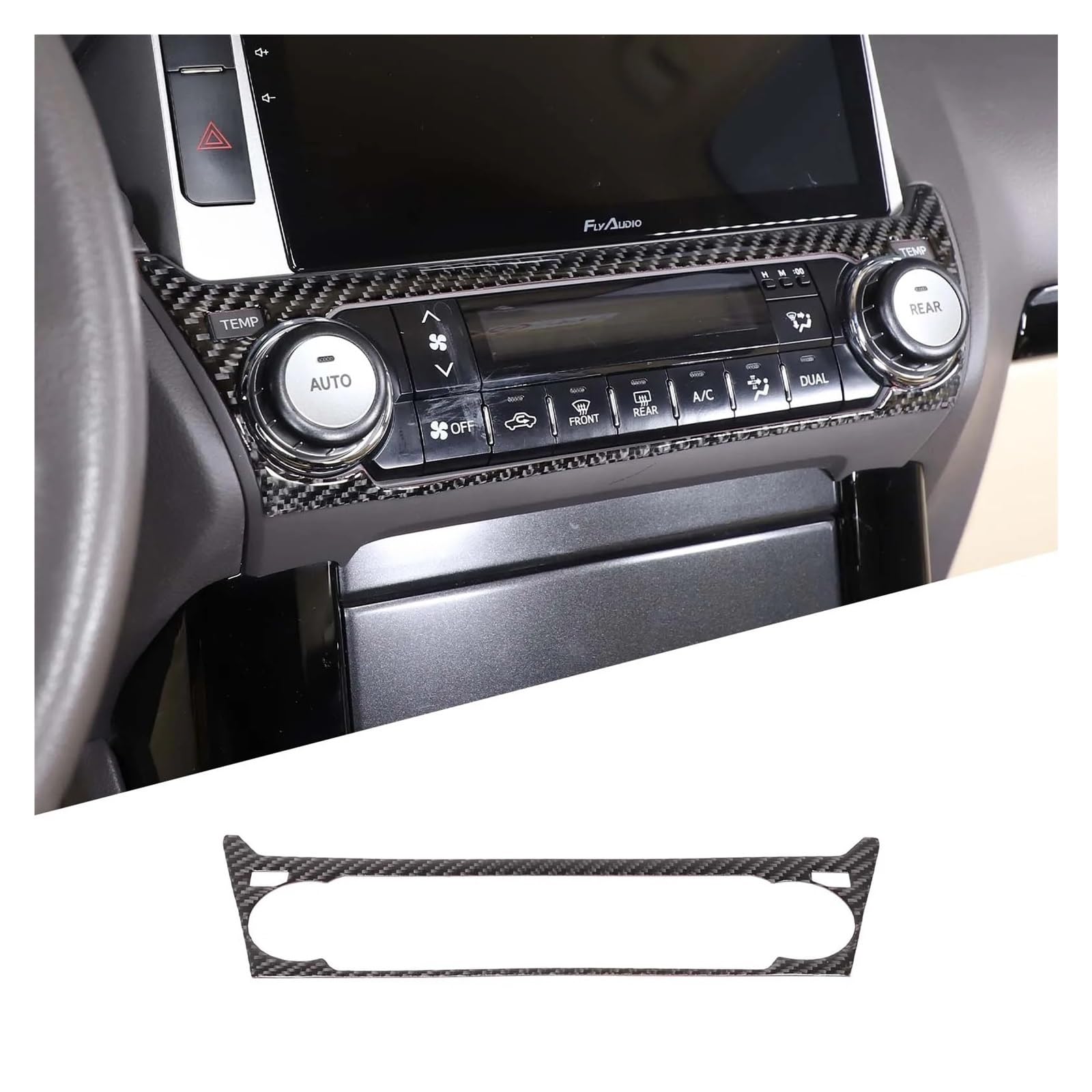 Auto Interieur Zubehör Für Toyota Für Land Für Cruiser Für Prado FJ150 150 2010-2017 Auto-Innenraum-Armaturenbrett-Panel-Abdeckungs-Trimmaufkleber Autozubehör(K) von BOHHO