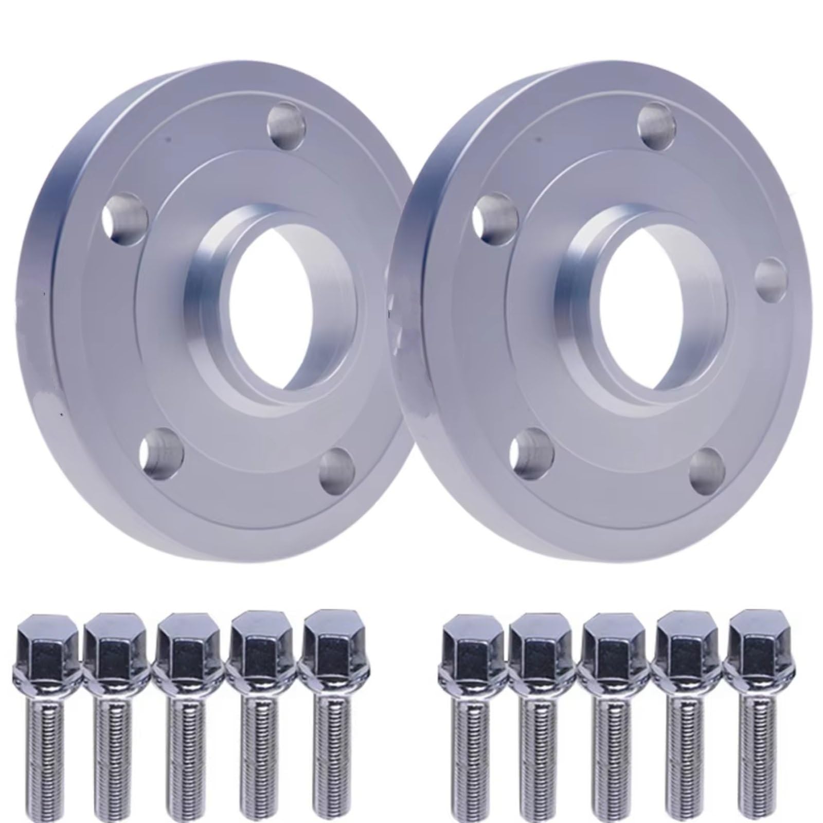 BOHHO Auto Distanzscheiben Für geschmiedete Aluminiumlegierung, 2 Stück Spurverbreiterungen 5x112 CB 66,6 mm Felgenadapter Spurverbreiterungen(Adapter 20mm 1) von BOHHO