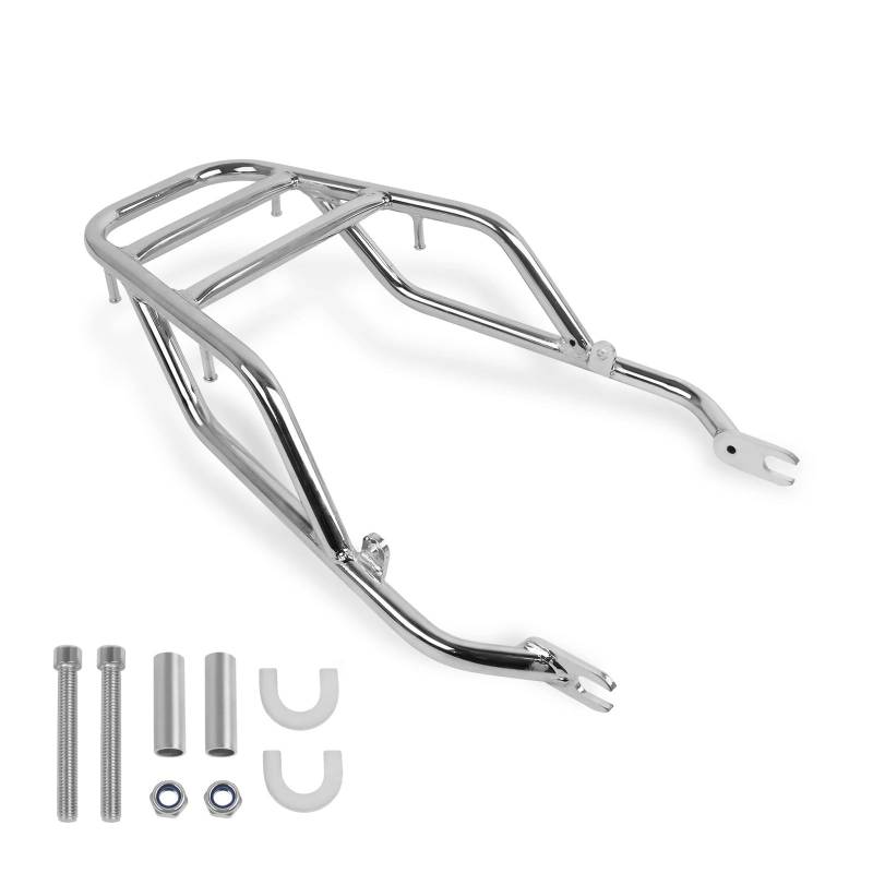 Gepäckträger Motorrad Für Kawasaki W800 W650 W400 W 800 650 400 Motorrad Gepäckträger Gepäck Touring Schwanz Träger Halter Regal Halterung Motorrad Gepäckträger Hinten(Chrome) von BOHHO