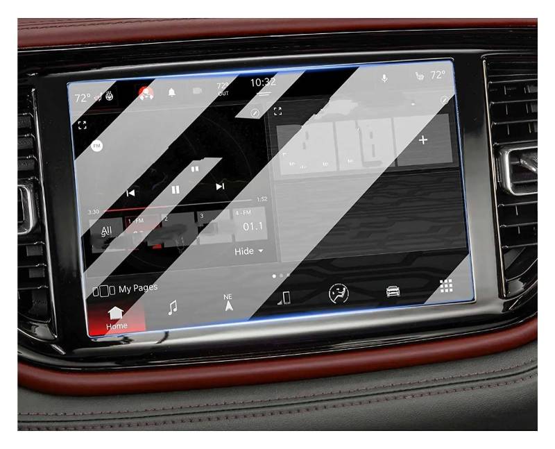 Glas Schutzfolie Navigation Für Dodge Für Durango 2021 2022 10,1 Zoll Auto Radio LCD GPS Navigation Gehärtetem Glas Screen Protector Film von BOHHO