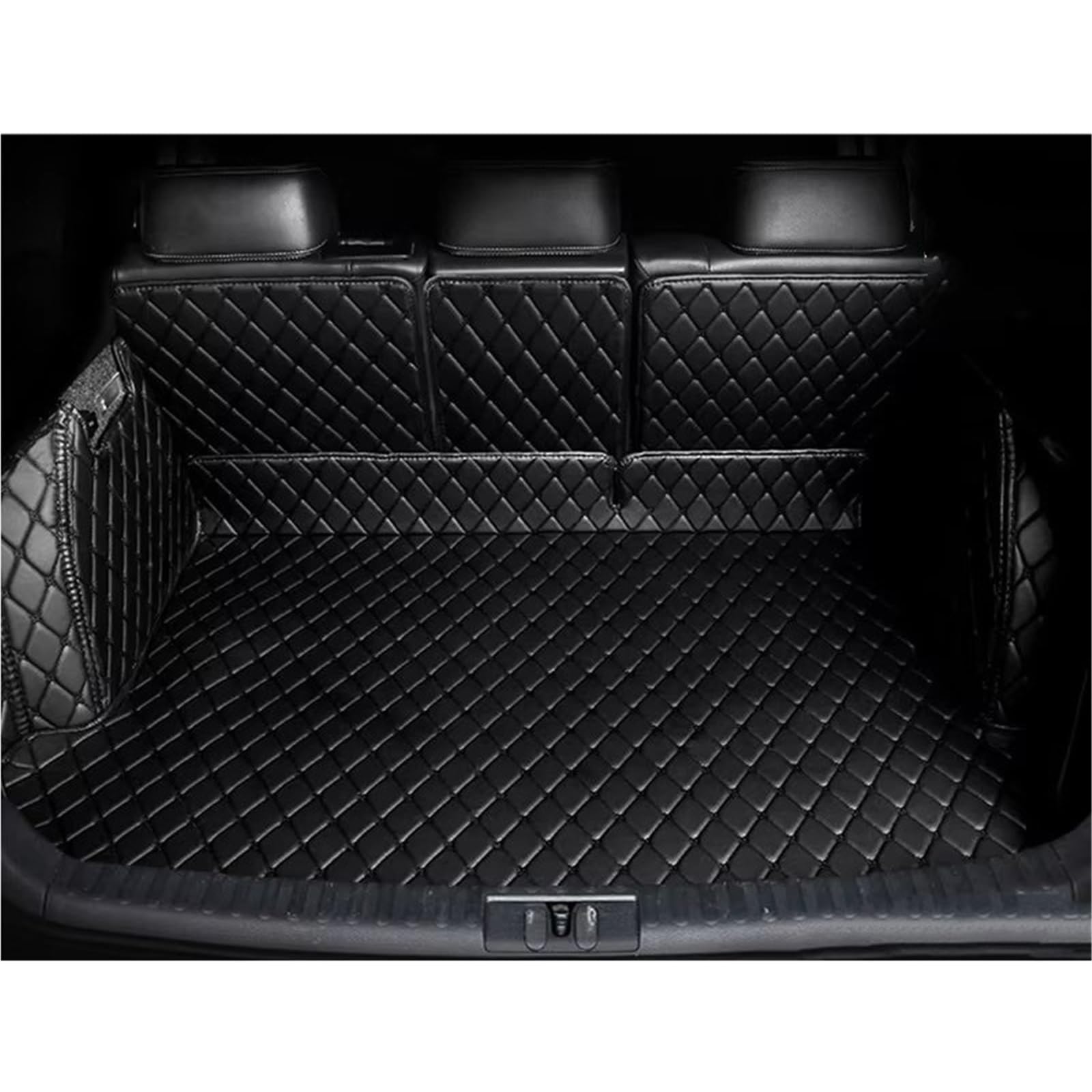 Kofferraummatte Für 3 Serie F30 F31 F34 320i 330i 2011-2019 Leder Kofferraum Matte Teppich Schwanz Cargo-Liner Stamm Boot Mat Liner Pad Kofferraumwanne(I- Black) von BOHHO