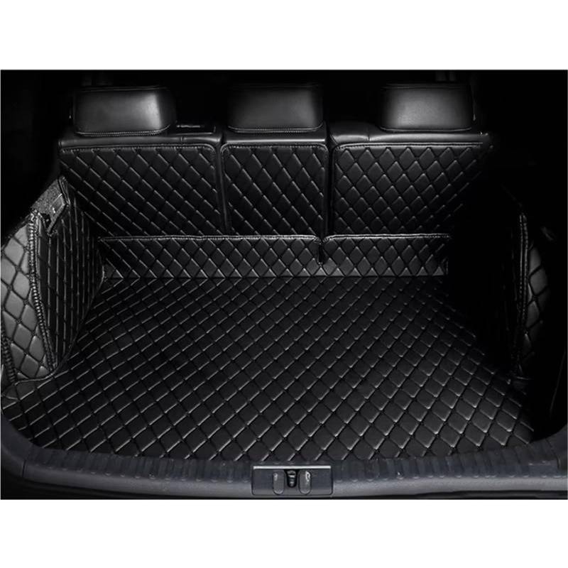 Kofferraummatte Für 3 Serie F30 F31 F34 320i 330i 2011-2019 Leder Kofferraum Matte Teppich Schwanz Cargo-Liner Stamm Boot Mat Liner Pad Kofferraumwanne(I- Black) von BOHHO