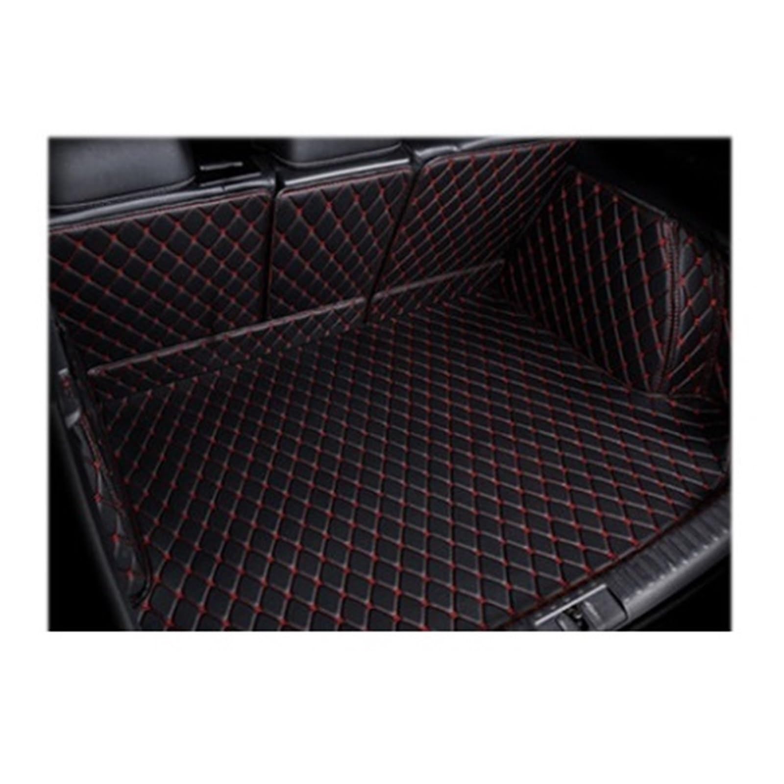 Kofferraummatte Für 6 Serie G32 630i 640i 2017 2018 2019 2020 Stamm Boot Mat Liner Pad Leder Kofferraum Matte Teppich Schwanz Cargo-Liner Kofferraumwanne(L- Black red) von BOHHO