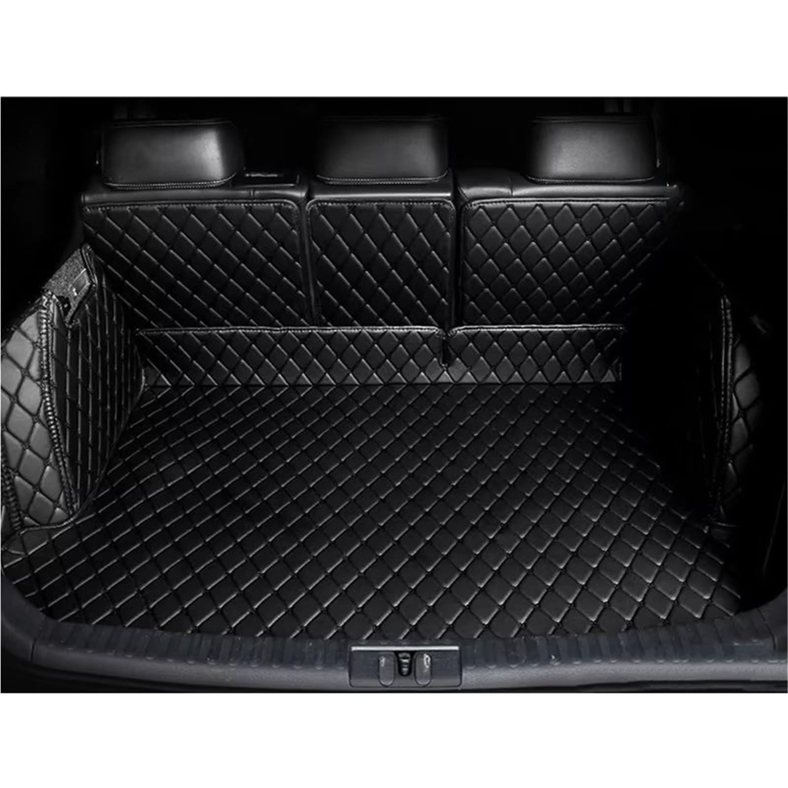 Kofferraummatte Für A6 C6 4F 2004 2005 2006 2007 2008 2009 2010 2011 Leder Kofferraum Matte Stamm Boot Mat Liner Pad Fracht Pad Cargo-Liner Kofferraumwanne(I- Black) von BOHHO