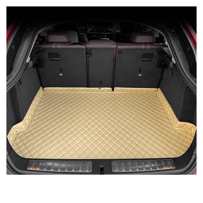 Kofferraummatte Für Benz Für GLC Klasse Coupe C253 2017 2018 2019 2020 2021 2022 2023 Kofferraum Matte 3D Design Nicht-Slip Zubehör Kofferraumwanne(Beige) von BOHHO