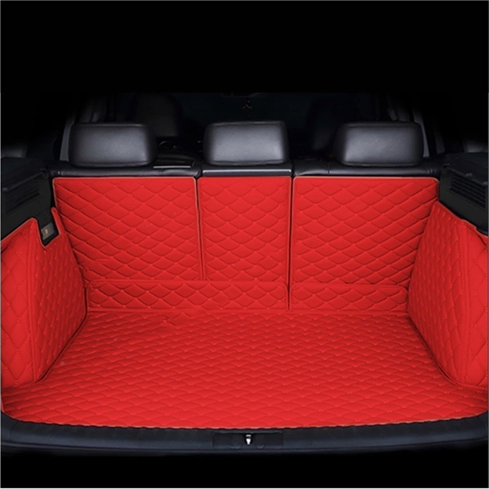 Kofferraummatte Für CR-V Für CRV CR V 2023 2024 2025 Leder Auto Hinten Stamm Matten Wasserdicht Pads Fach Teppich Schlamm Tapis Kofferraumwanne(N- Racing Red) von BOHHO