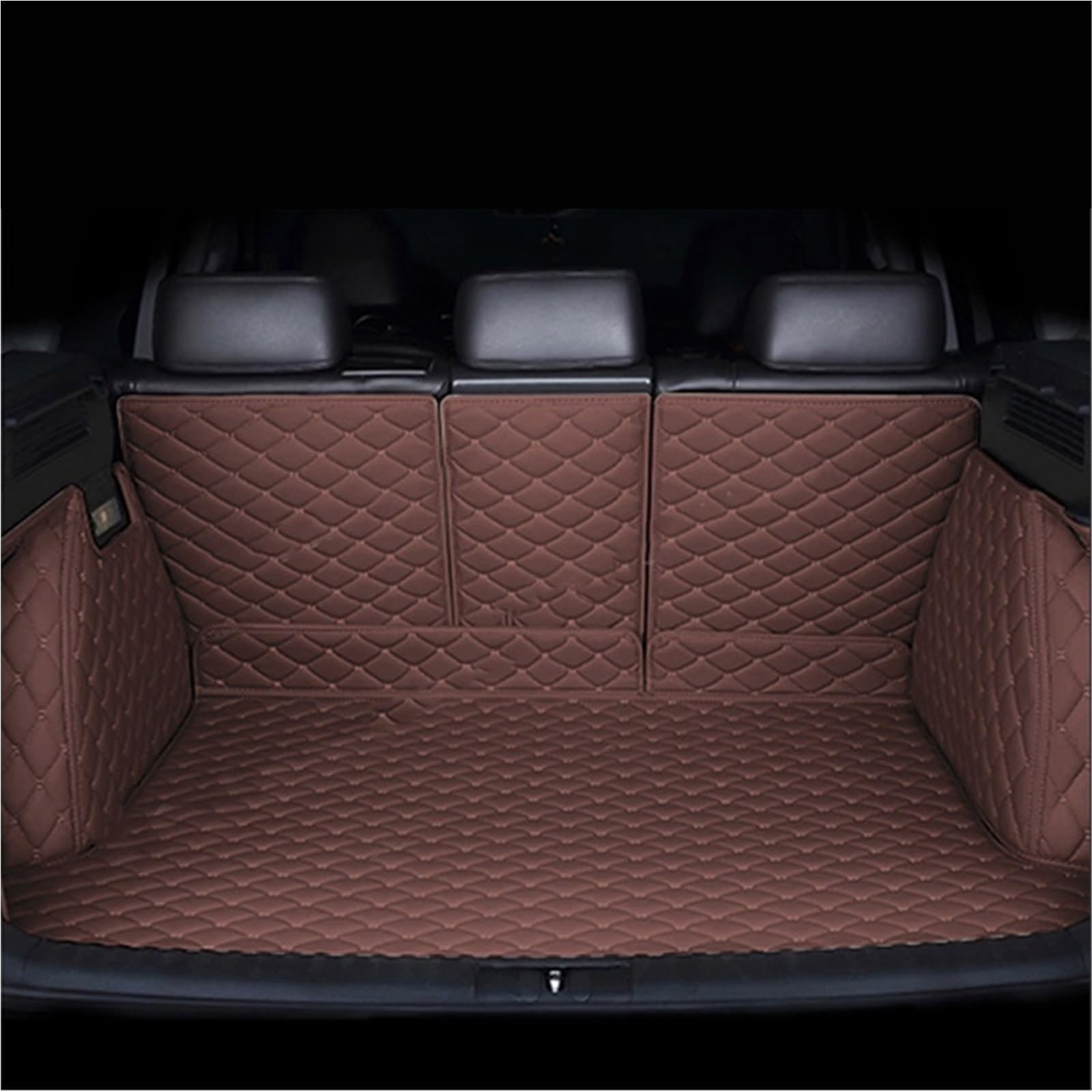 Kofferraummatte Für CR-V Für CRV CR V 2023 2024 2025 Leder Auto Hinten Stamm Matten Wasserdicht Pads Fach Teppich Schlamm Tapis Kofferraumwanne(Q- Dark Brown) von BOHHO