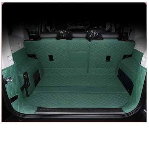 Kofferraummatte Für Chery Für Jetour T2 2023 2024 Leder Stamm Matten Langlebige Cargo-Liner Boot Innen Abdeckung Kofferraumwanne(B- Full Set Green) von BOHHO