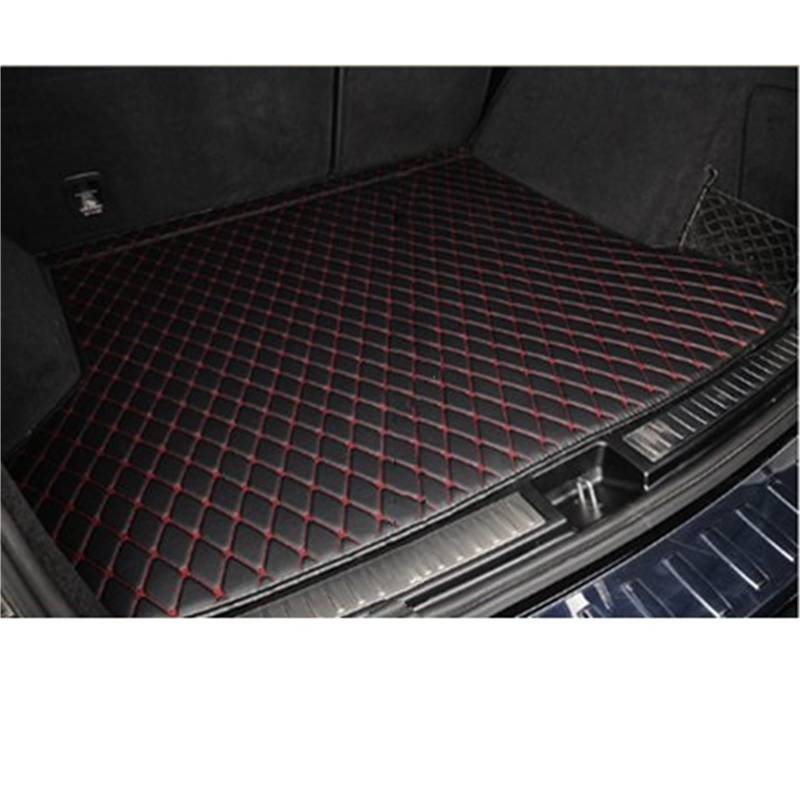 Kofferraummatte Für Chevrolet Für Captiva 7 Sitze 2014 2015 2016 2017 Auto Stamm Matten Auto Cargo-Liner Pads Auto Kofferraum Teppich Kofferraumwanne(Black red) von BOHHO