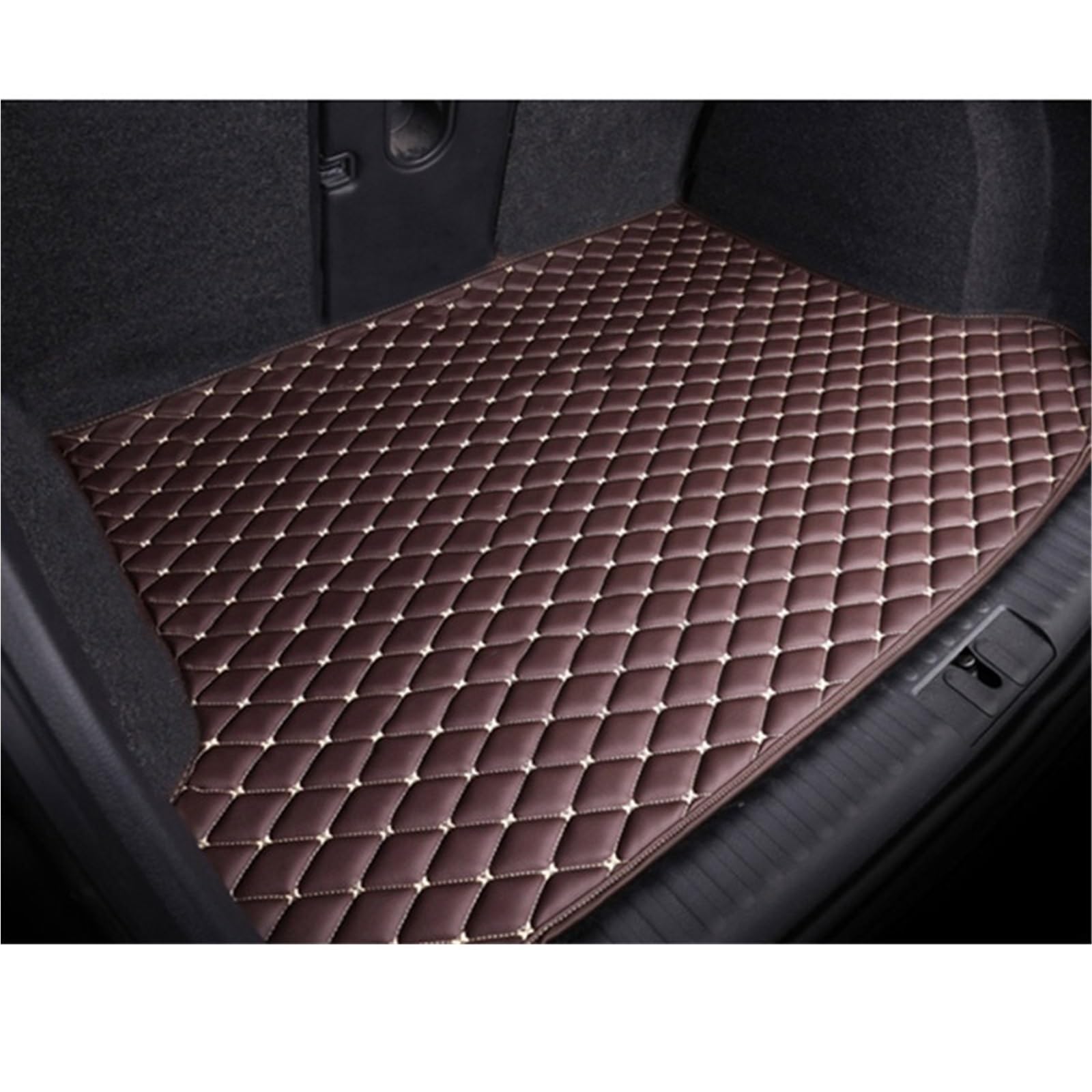 Kofferraummatte Für Citroen DS4 2010 2011 2012 2013 2014 2015 Auto Kofferraum Matte wasserdichte Tablett Teppich Schlamm Tank Organizer Matten Kofferraumwanne(Dark Brown) von BOHHO