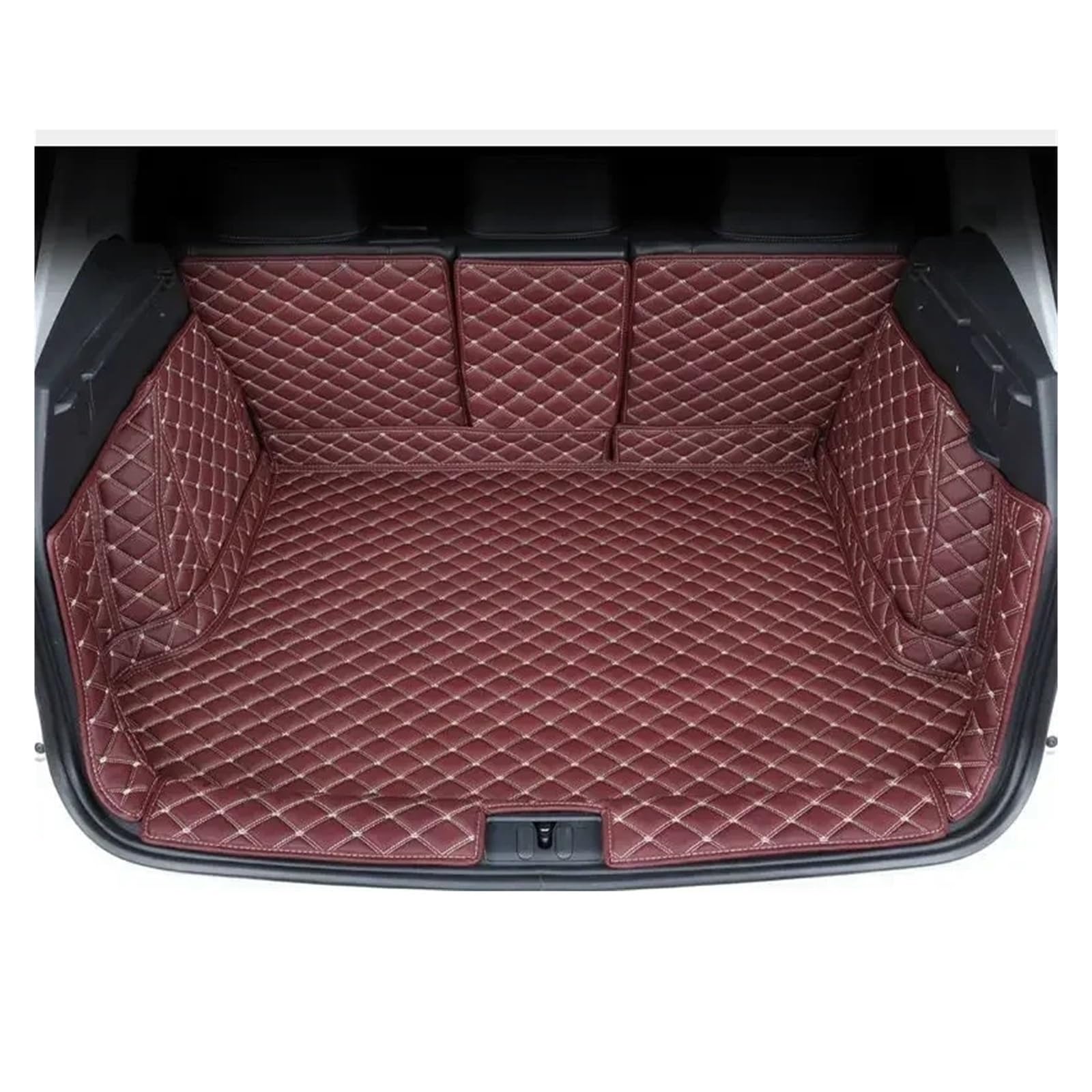 Kofferraummatte Für Hyundai Für Tucson NX4 2022 2023 Leder Kofferraum Matten Auto Matte Gewidmet Umgeben Stamm Matte Kofferraumwanne(L- Full Set Wine red) von BOHHO