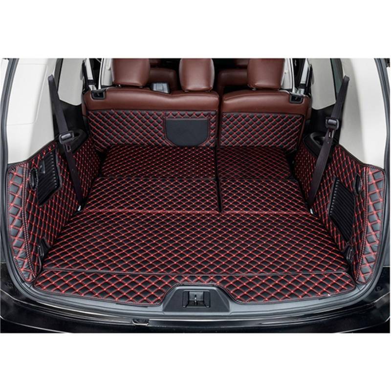 Kofferraummatte Für Infiniti QX80 2013 2014 2015 2016 2017 Leder Kofferraum Matte Cargo-Liner Zubehör Innen Boot Kofferraumwanne(D-Full Cover) von BOHHO