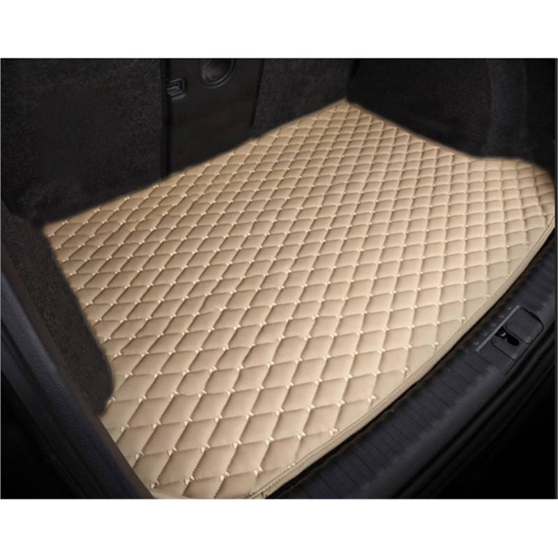 Kofferraummatte Für Kia K5 Für Optima DL3 MK5 2021 2022 2023 2024 2025 PU Leder Auto Hinten Stamm Matten Wasserdicht Pads Stamm Teppiche Schlamm Kofferraumwanne(A- Beige) von BOHHO