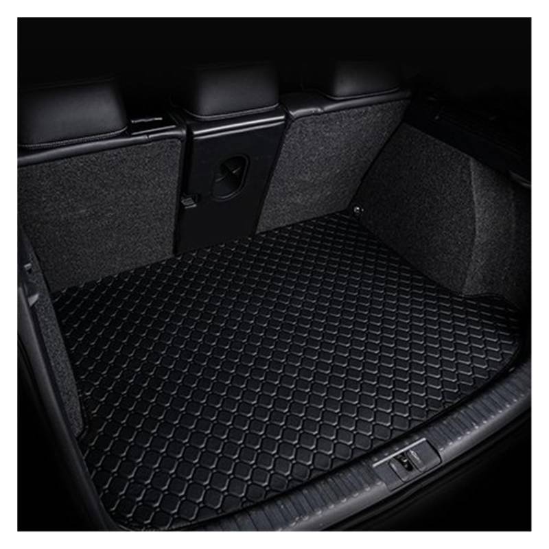 Kofferraummatte Für Mazda Für CX-8 2017 2018 2019 2020 2021 7-Sitz Hinten Stamm Boden Mat Tray Teppich Schlamm Wasserdicht Custom Leder Stamm Matten Kofferraumwanne(B- Black) von BOHHO