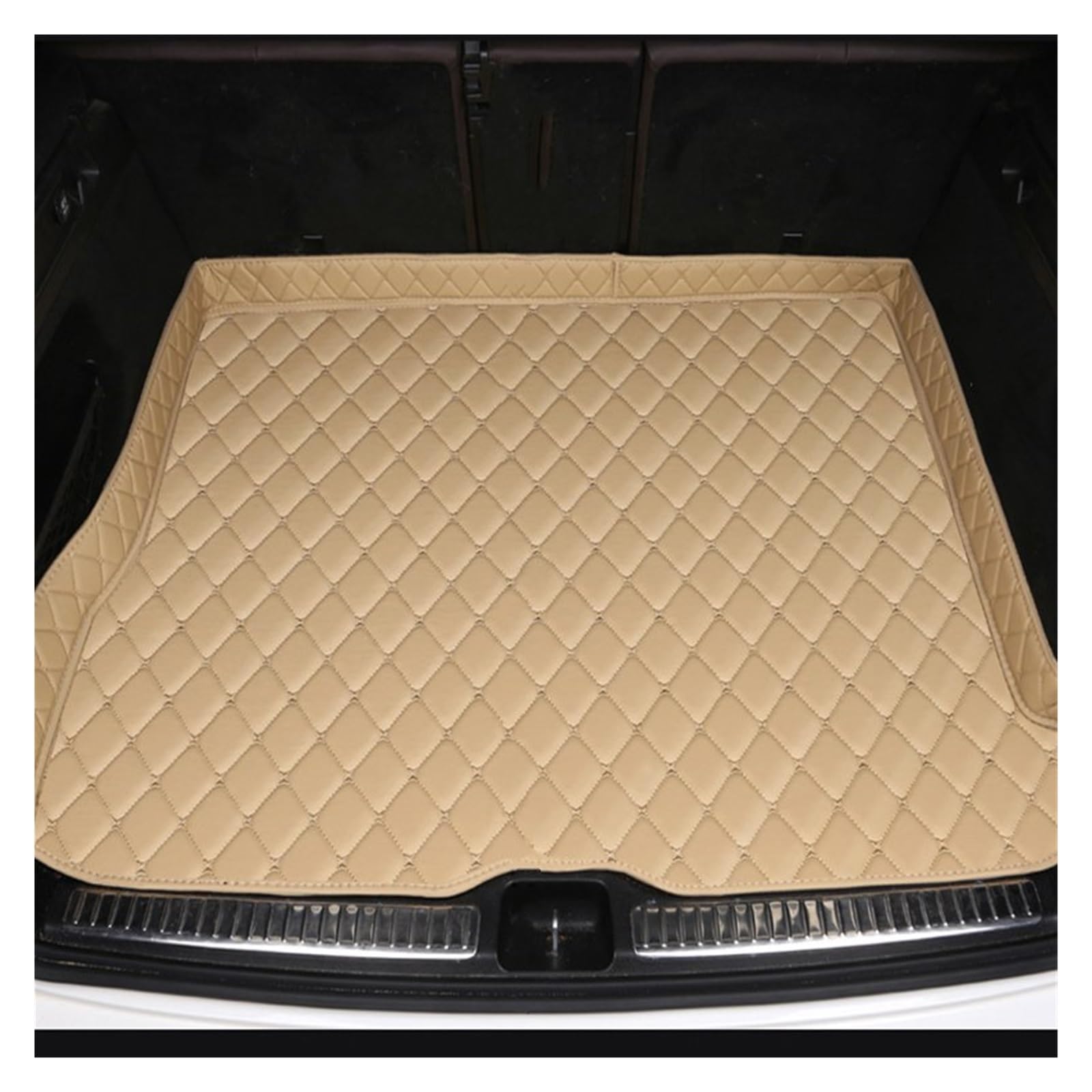 Kofferraummatte Für Nissan Für Qashqai J10 2006 2007 2008 2009 2010 2011 2012 Leder Kofferraum Matte Cargo-Liner Fach Boot Abdeckung Pad Kofferraumwanne(E- Beige) von BOHHO