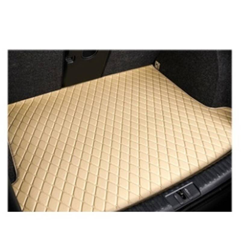 Kofferraummatte Für Nissan Für Qashqai J10 Für Dualis 2006 2007 2008 2009 2010 2011 2012 Leder Kofferraum Matte Teppich Schwanz Cargo-Liner Matte Boot Pad Kofferraumwanne(B- Beige) von BOHHO