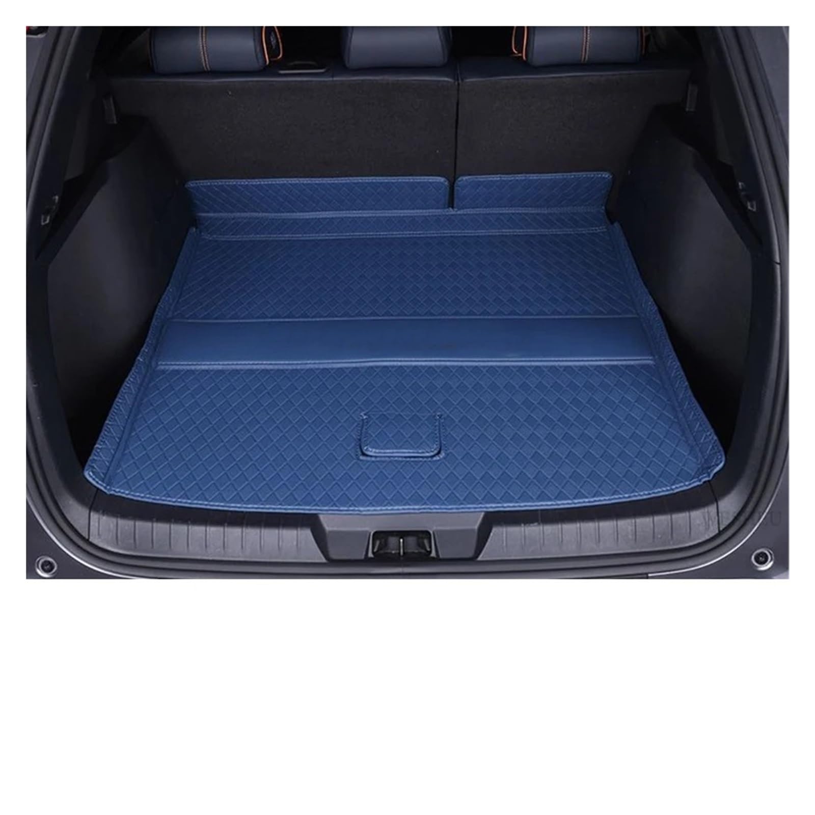 Kofferraummatte Für Nissan Für X Trail 2025 2024 EV Kraftstoff Kofferraum Matte Stamm Tablett Liner Fracht Fuß Pads Innen Dekoration Kofferraumwanne(Blue,21-24 7Seat) von BOHHO