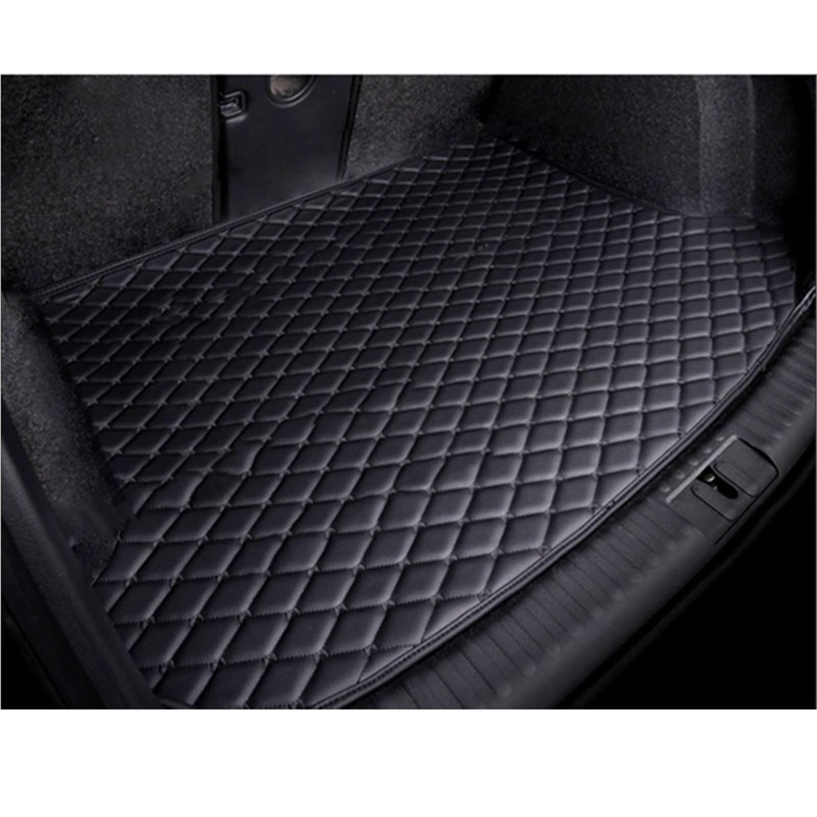 Kofferraummatte Für Nissan Für X-Trail Für Rogue T32 MK3 2014-2019 2020 2021 2022 7 Sitz Auto Hinten Stamm Matten Leder Pads Tablett Fracht Teppich Schlamm Kofferraumwanne(F- Black Beige) von BOHHO